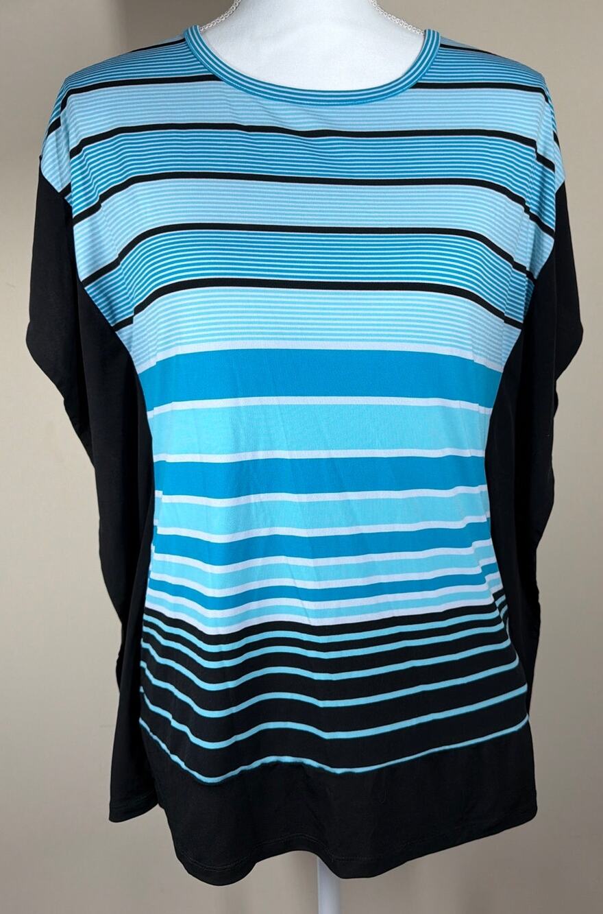 Michael‎ Kors Blue and Black Short Sleeve Shirt Size S